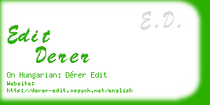 edit derer business card